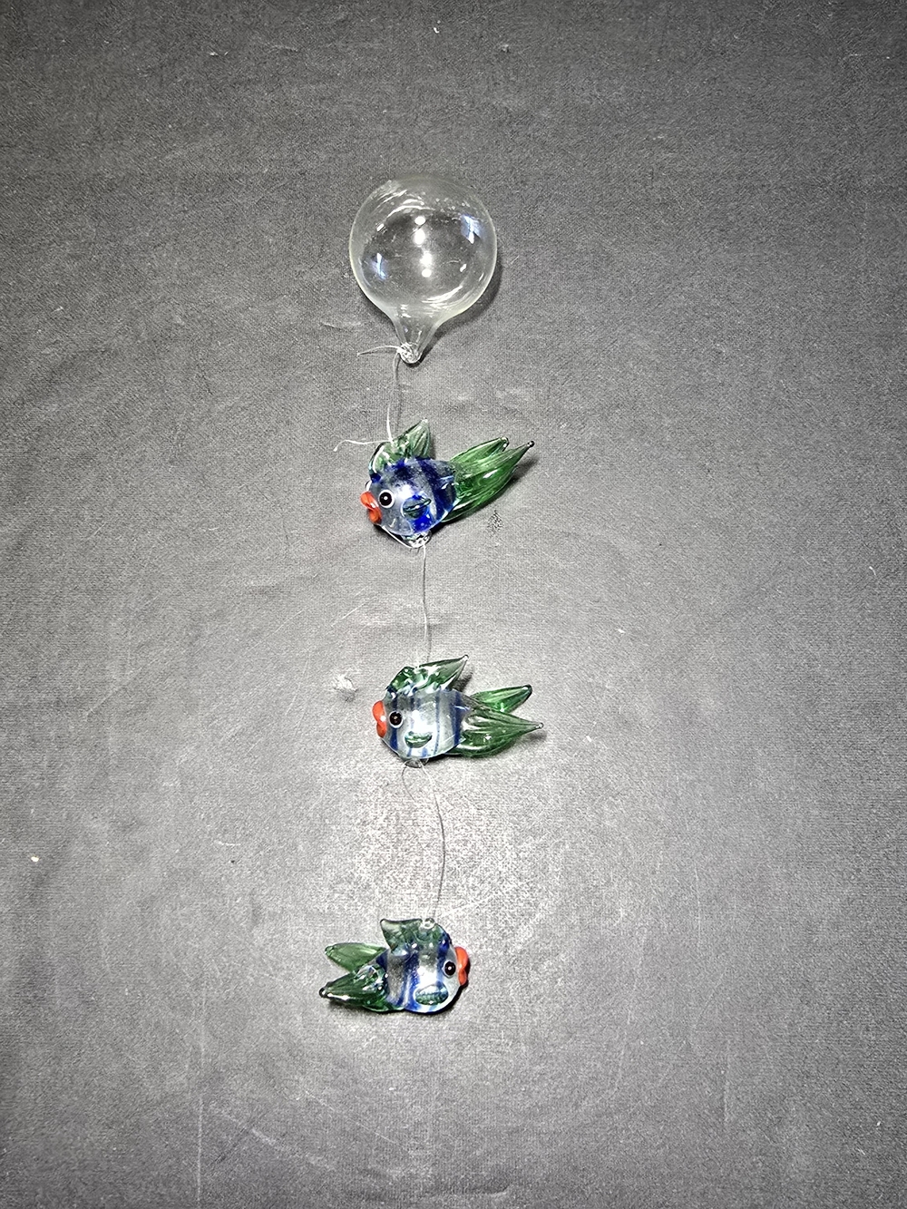 Lot of 4 LS Arts Blown Glass Floating Fish Bubble Tropical Tank Aquarium Decor - Picture 8 of 10